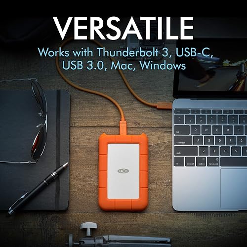 LaCie Rugged USB-C 4000GB Naranja, Plata - Disco duro externo (4000 GB, USB Tipo C, 3.0 (3.1 Gen 1), 5400 RPM, 5 Mbit/s, Naranja, Plata)