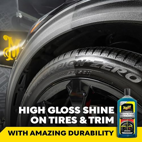 Meguiar's, Gel para Brillo de Neumáticos y Molduras Ultimate Insane, G262016, 473ml.