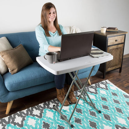 Folding Table, Foldable Table and TV Tray by Everyday Home, 30 x 20 x 28 (Great for Laptops)