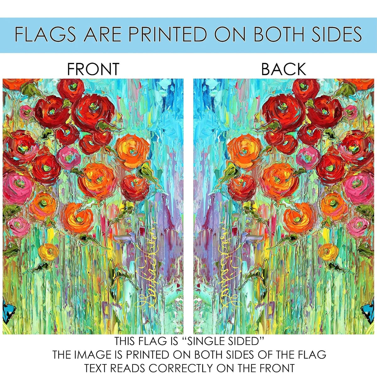 Toland Home Garden 119533 Fabulous Flowers - Bandera Decorativa para jardín (31,8 x 45,7 cm)