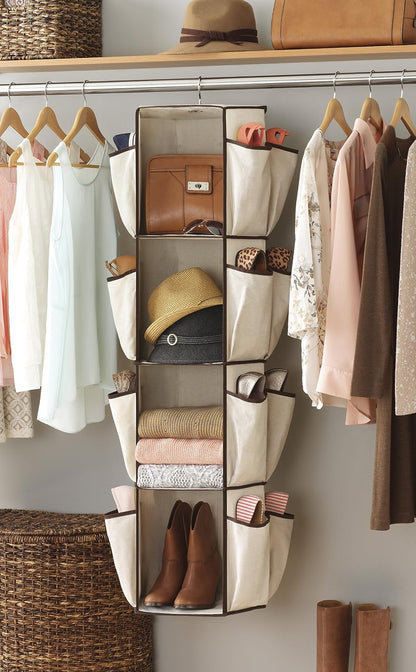 Whitmor Organizador Giratorio para clóset, Beige y café