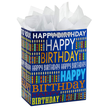 Hallmark Bolsa de Regalo de Cumpleaños Mediana - Azul