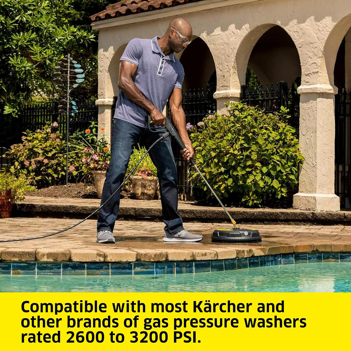 Karcher - Accesorio Limpiador de Superficies a presión de 15 Pulgadas, clasificación 3200 PSI
