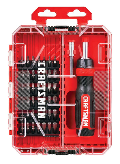 CRAFTSMAN Juego de Desarmador con Puntas Intercambiables 44 Piezas CMHT68017