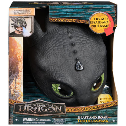 Dreamworks, Dragons, How To Train Your Dragon, Máscaraelectrónica lanza y ruge de Toothless, disfraces infantiles y para juegos de imitación para niños y niñas a partir de 4 años