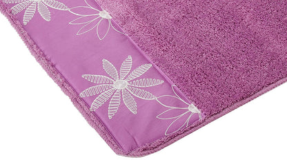 Popular Cortina de Ducha de baño, colección Daisy Stitch, 70 x 72 Pulgadas, Color Lima, Alfombra de baño, Lila, Alfombra para baño, 1