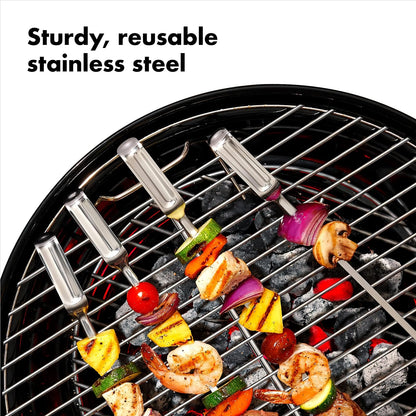 OXO Good Grips - Juego de 6 brochetas para Asar de Acero Inoxidable