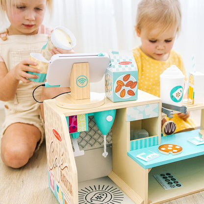 Melissa & Doug Cafetería Café Barista, Juguete de Madera (35 Piezas)