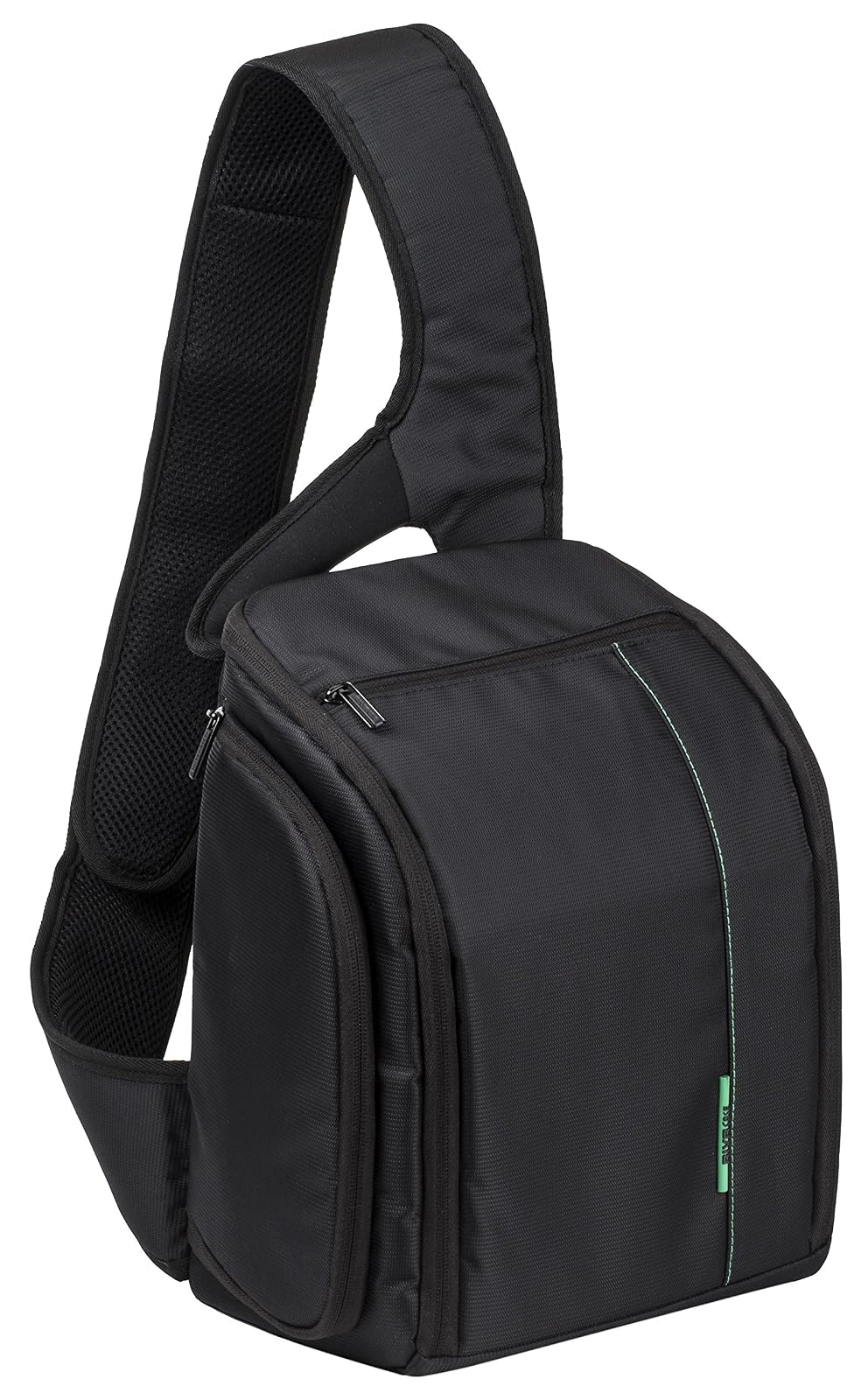 Rivacase 7470 Estuche Cámara Reflex SLR Tipo Mensajero Green Mantis. hasta 3 Lentes y Flash, Tablet 10", Anti-Impacto, 2 Bolsillos Externos, Correa al Hombro Ajustable Acojinada Antideslizante.