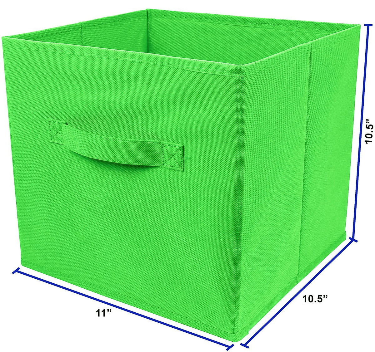 Greenco GRC2363 Foldable Non, Woven Fabric Storage Cubes, 6 Pack, Green