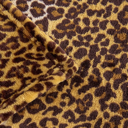 Edenleaf - Manta de forro polar con estampado de leopardo para cama, sofá, viajes y camping, manta de felpa súper suave y acogedora con estampado de guepardo para todas las estaciones, 50 x 60