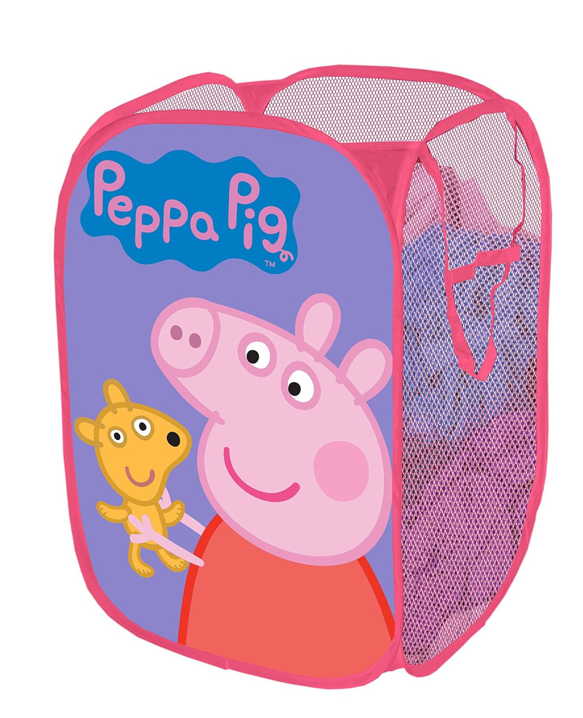 Nickelodeon Blues Clues - Cesta desplegable con asas de transporte duraderas, 21 pulgadas de alto x 13.5 pulgadas de ancho x 13.5 pulgadas de largo - Peppa Pig