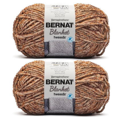 Bernat Blanket Estambre Chenille - Arena - Paquete de 2 - MANTA TWEEDS