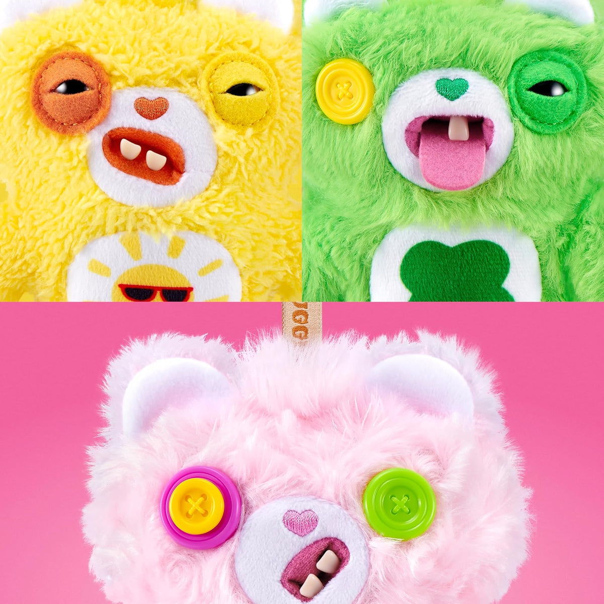 Fuggler Llavero Oso Cariñoso de 12.7 cm de Peluche Coleccionable (Paquete de 6) de ZURU con diseño Divertido y Monstruo Feo con Llavero de Enganche, Perfecto para Bolsos, Mochilas y fanáticos
