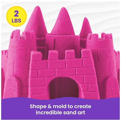 Kinetic Sand, el Juguete sensorial de Arena moldeable, Rosa, 907 g, Bolsa con Cierre hermético, a Partir de 3 años