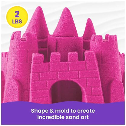 Kinetic Sand, el Juguete sensorial de Arena moldeable, Rosa, 907 g, Bolsa con Cierre hermético, a Partir de 3 años