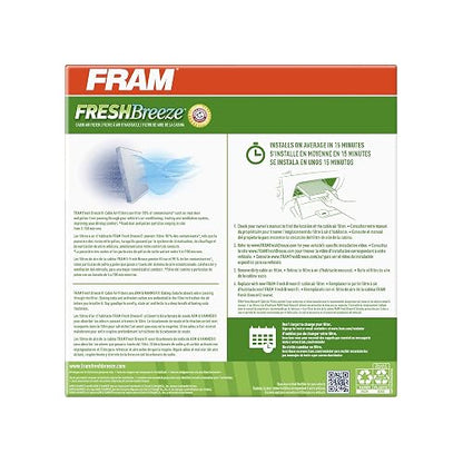 FRAM Fresh Breeze CF11819 - Filtro de aire para cabina con brazo y martillo para bicarbonato de sodio para vehículos GM, Hyundai, Kia