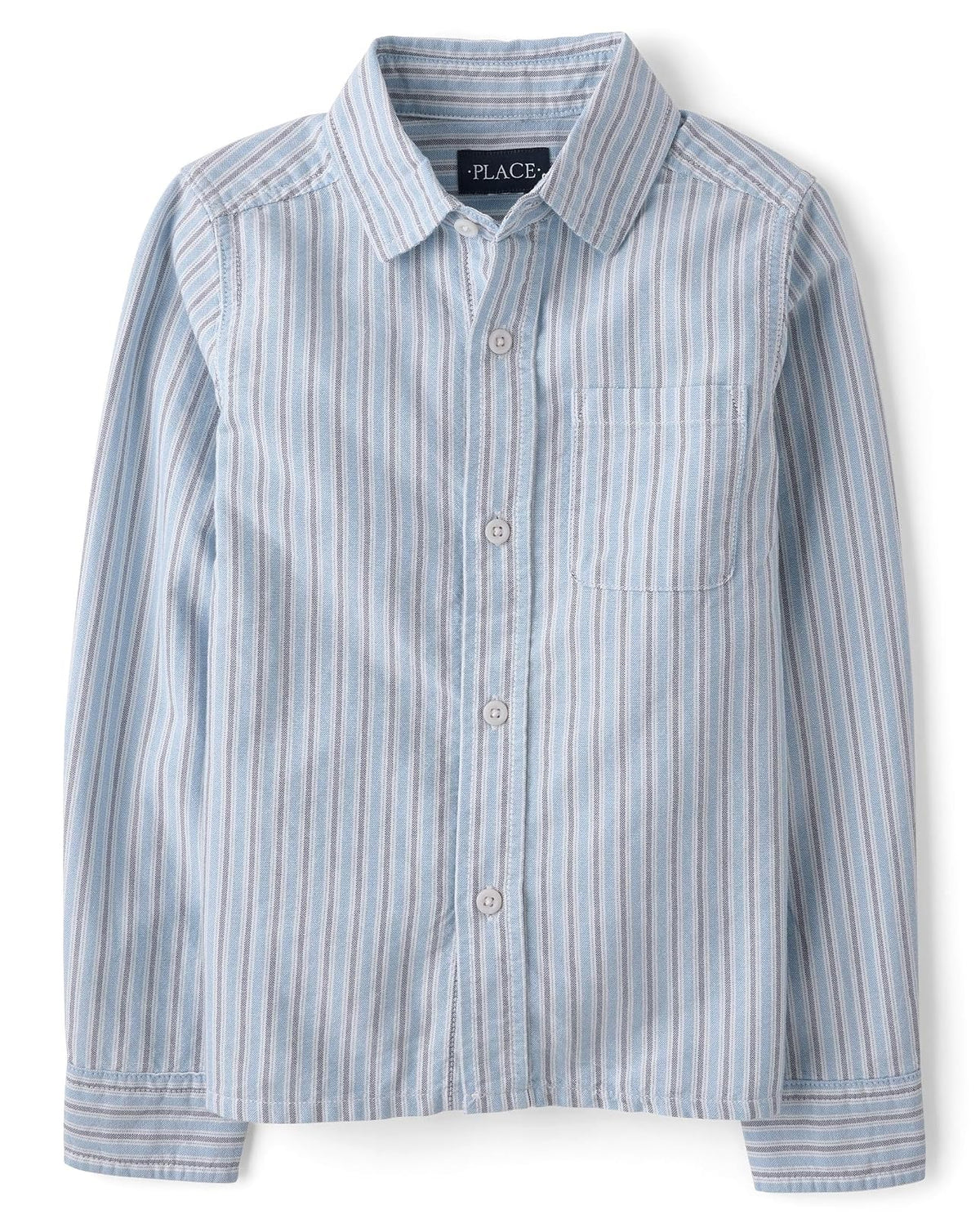 The Children's Place - Camisa Oxford de Manga Larga con Botones para niños
