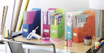 Whitmor Magazine Desk Organizers-Multicolored (Set of 5) Storage, Assorted, 5 Count