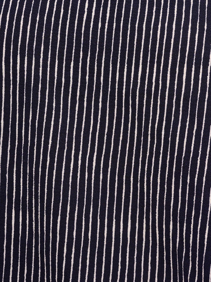 Adrianna Papell - Blusa con Mangas voladas para Mujer, Rayas onduladas Azul Marino, Large