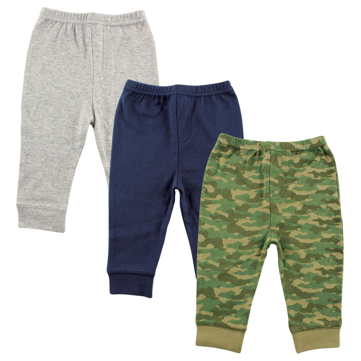 Luvable Friends Paquete de 3 Pantalones con Puño en Cintura y Tobillo, para Bebé - 3 Años - Camo - 3