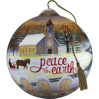 Ne'Qwa Art - Figura Decorativa de cardenales de Invierno Pintada a Mano, White Crimson Morning, 1, 1