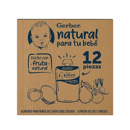 Papilla Gerber Orgánico Pouch Etapa 2 Manzana 100g Paquete 12