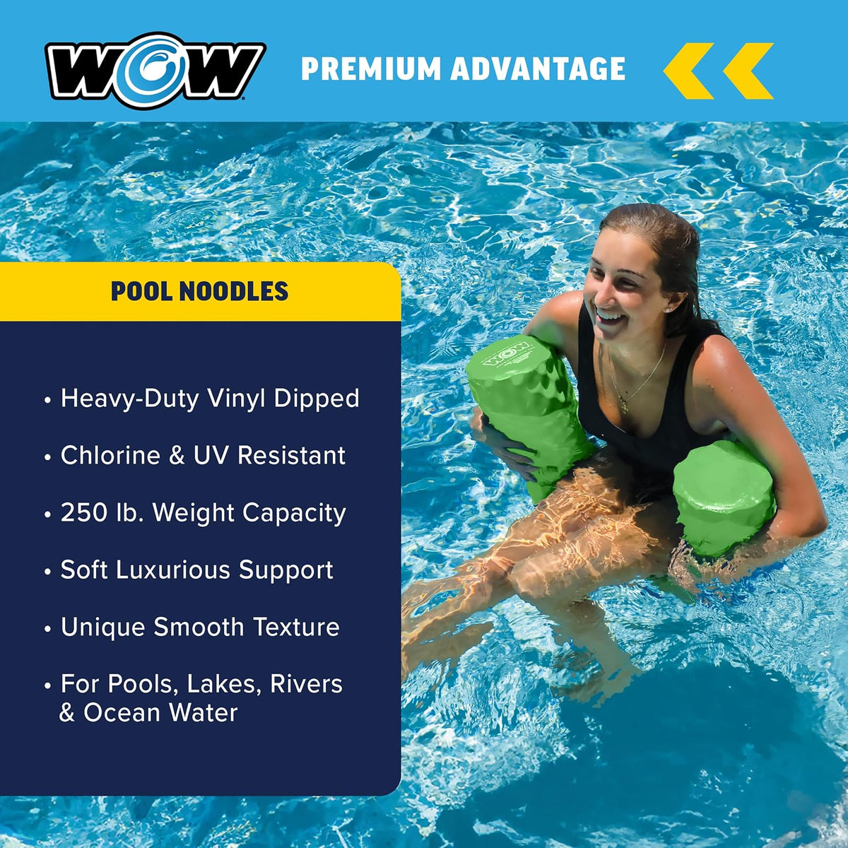 Wow World of Watersports, Tubo de Espuma Suave para alberca, de Primera Clase, flotadores de natación