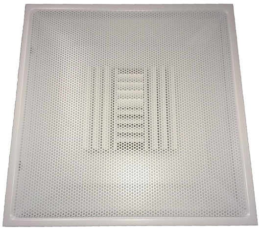 speedi-grille TB-PAB 08 61 cm X 61 cm blanco techo T-bar cara perforada ventilación registro con 20.3 cm collar