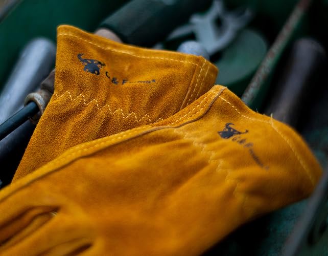 G & F 5013 Kids Leather Work Gloves for 4-6 Years Old