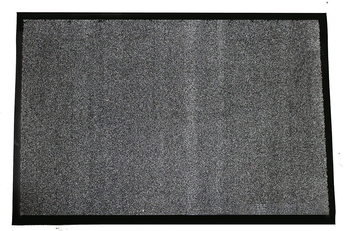 Durable Corporation-654S46 Wipe-N-Walk - Alfombrilla de Entrada para Interior de Alfombra, 1,2 x 1,2 m, Color Gris