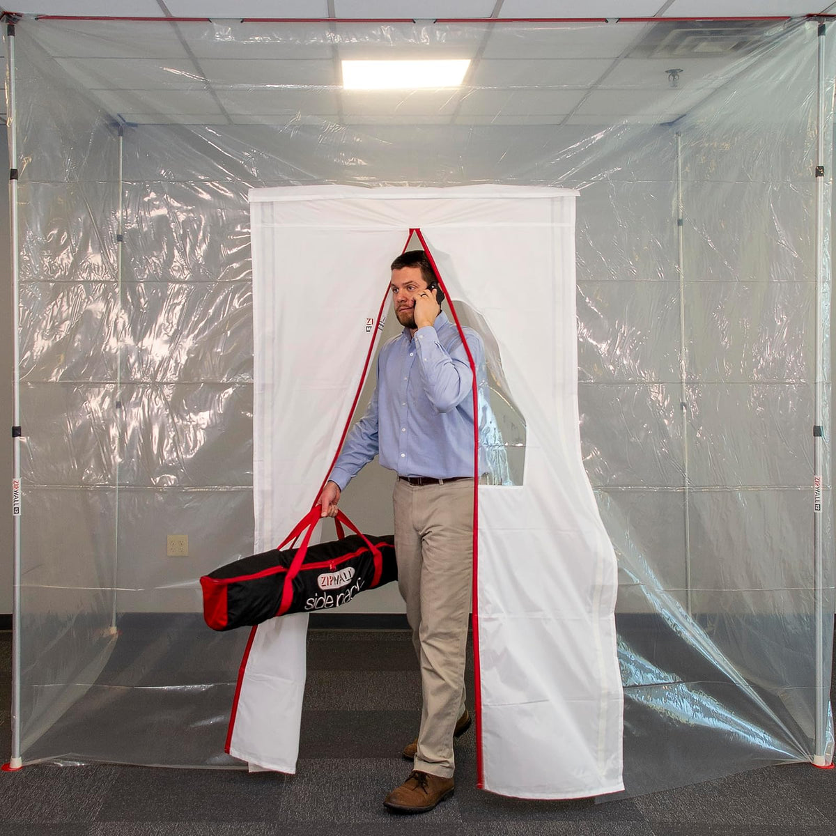 ZIPWALL ZipDoor ZDM - Kit de puerta magnética, 1 paquete, color blanco