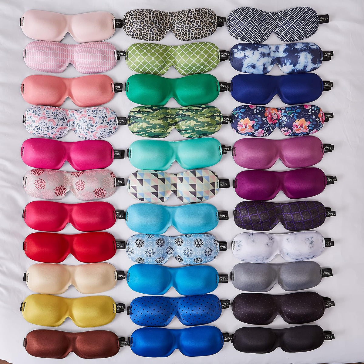 Bucky 40 Blinks - Máscara de ojos sin presión para viajes y dormir, color rosa peonía, talla única