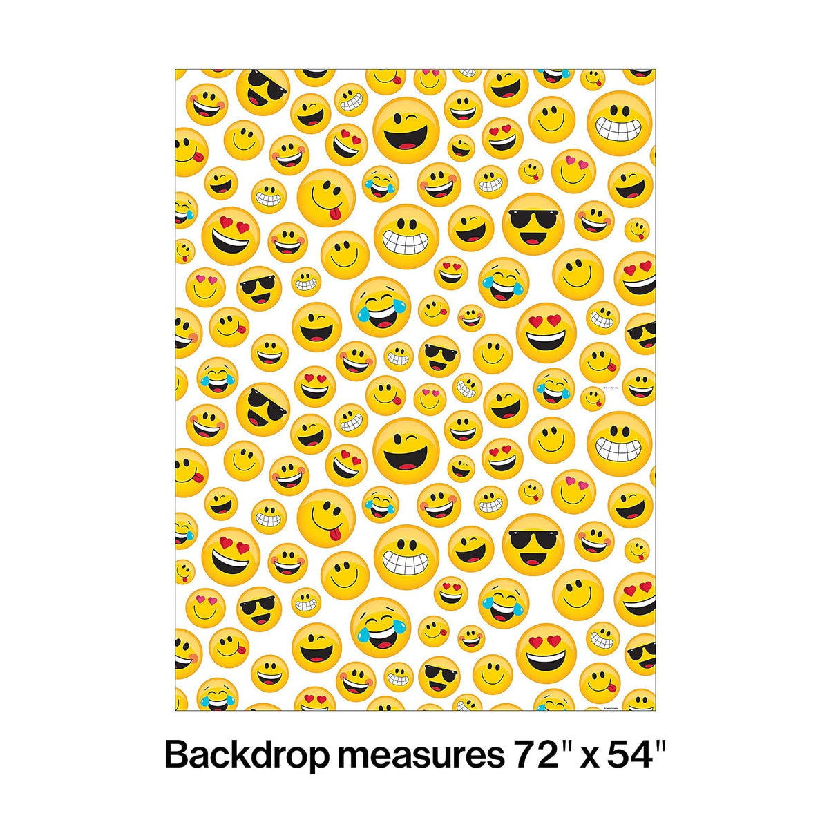 Creative Converting Show Your Emojions - Fondo de plástico para Fotos, 72 x 54 Pulgadas, Multicolor