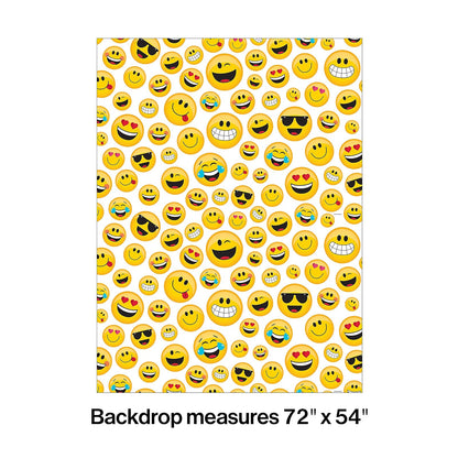 Creative Converting Show Your Emojions - Fondo de plástico para Fotos, 72 x 54 Pulgadas, Multicolor