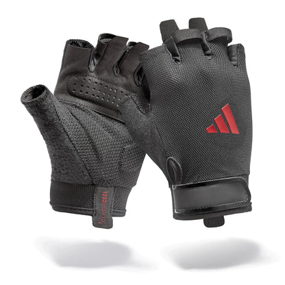 adidas Essential Guantes de Entrenamiento con Cierre de Velcro - M - Rojo