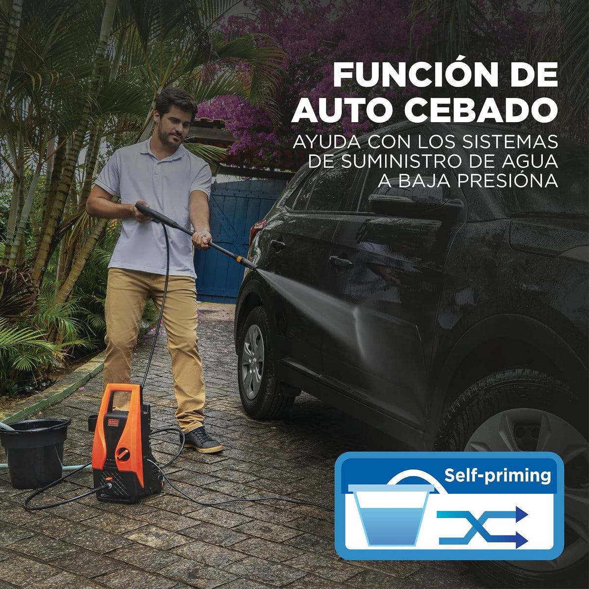 BLACK+DECKER Hidrolavadora de Alta Presión, 1400W, 1512PSI, PW1450TD