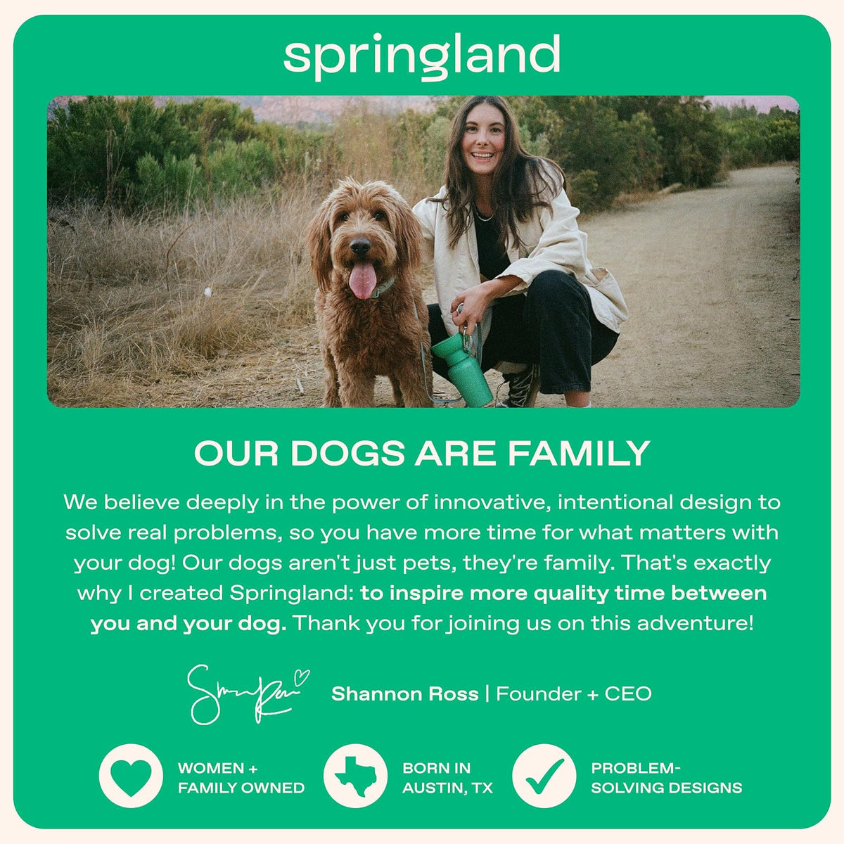 Springer Flip Botella de Agua para Perros 20 oz | Tazón de silicona plegable, a prueba de fugas, grado alimentario, sin BPA, mosquetón incluido