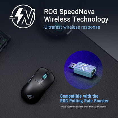 ASUS Mouse ROG USB 2.0 Type C TO Type A Bluetooth 117X63X37MM P716 ROG Harpe Ace Mini/BLK