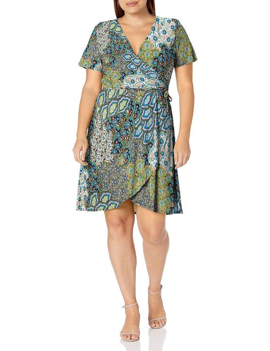 Star Vixen Vestido de Bailarina de Manga Corta para Mujer Vestido Informal para Mujer