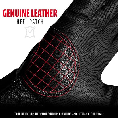 Franklin Sports MLB Béisbol Guantes de Bateo 2nd-Skinz™ con Tecnología Digital, Tallas para Jóvenes y Adultos, Negros y Blancos
