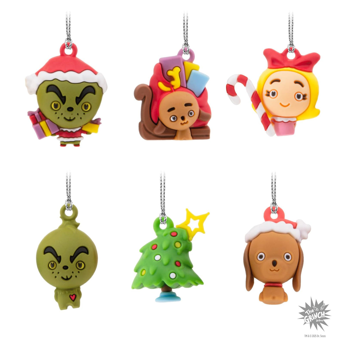 Hallmark Dr. Seuss's How The Grinch robó la Navidad Mini Adornos de Navidad, irrompibles, Juego de 6, Regalos de película de Navidad