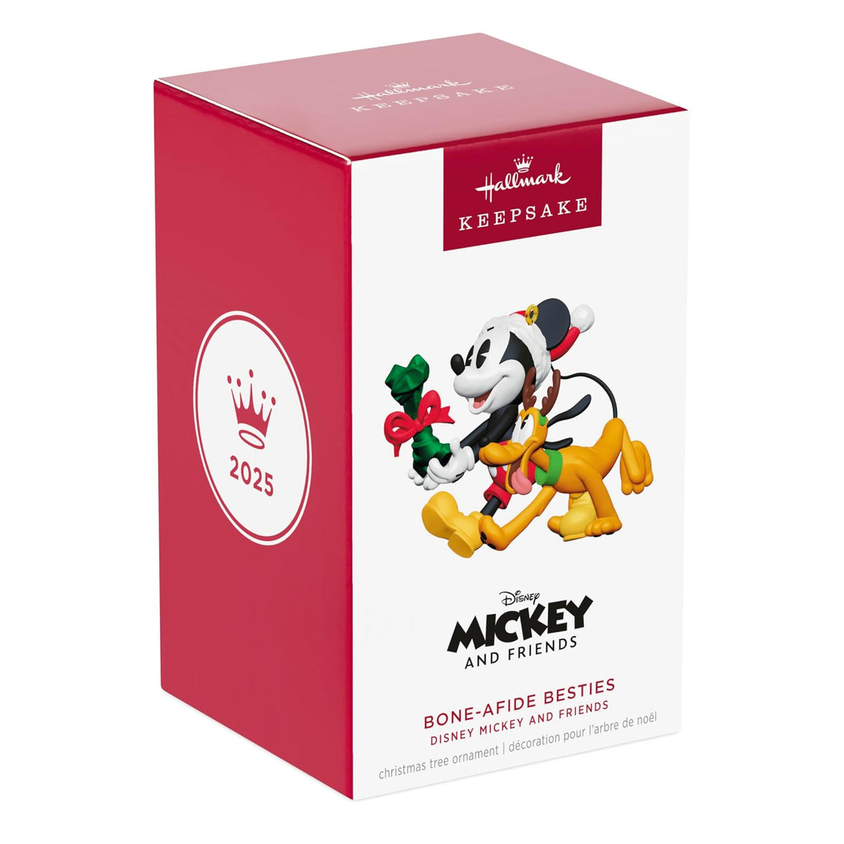 Hallmark - Adorno navideño de Recuerdo 2025, Disney Mickey and Friends Bone-afide Besties, Regalos para Fans de Disney