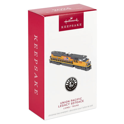 Hallmark - Adorno navideño de Recuerdo 2024, Lionel Trains Union Pacific Legacy SD70ACE, Metal