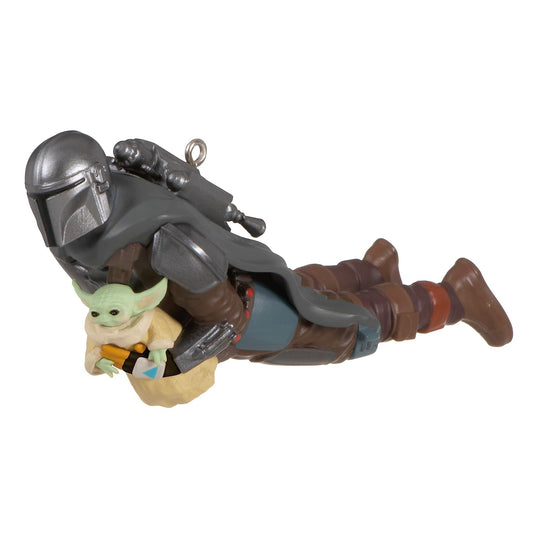 Hallmark - Adorno navideño de Recuerdo 2023, Star Wars: The Mandalorian Grogu's Jetpack Adventure, Regalos para Fans de Star Wars