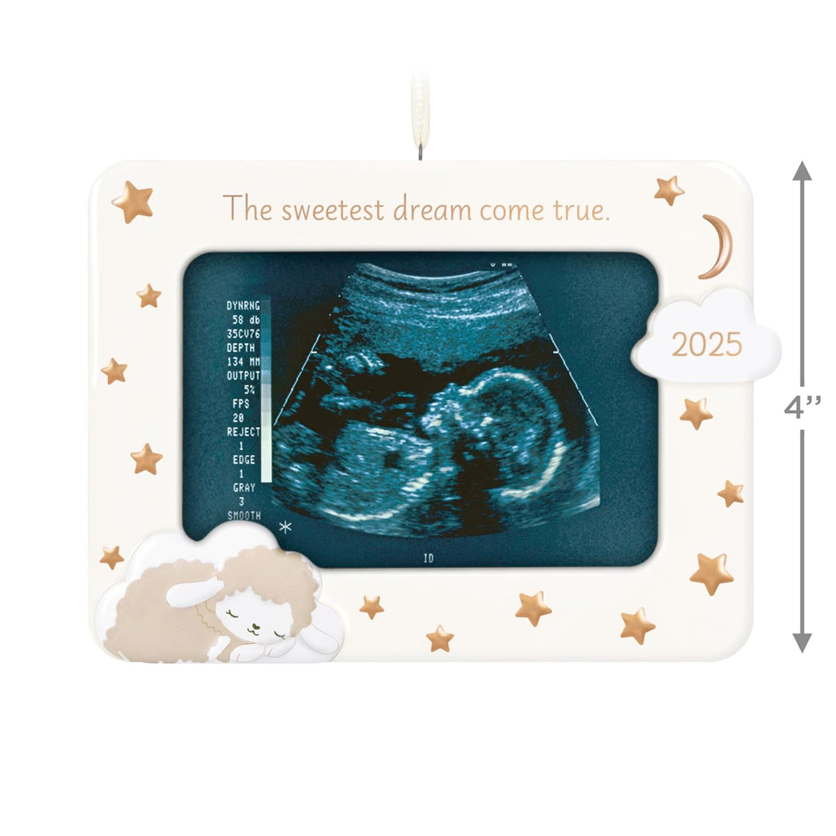 Hallmark - Adorno de Navidad 2025 con diseño de recuerdo de Sweetest Dream Come True 2025, porcelana, regalos para bebés