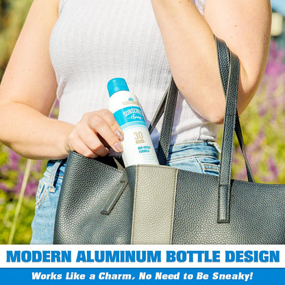 GoPong - Botella de spray de aluminio para protección solar, paquete de 2 (16 onzas en total) - Frascos de viaje con alcohol oculto - Contenedores de licor secretos para playas, cruceros y eventos