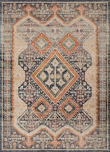 Loloi II Jocelyn Collection JOC-05 Navy/Multi 4'-0" x 6'-0" Accent Rug