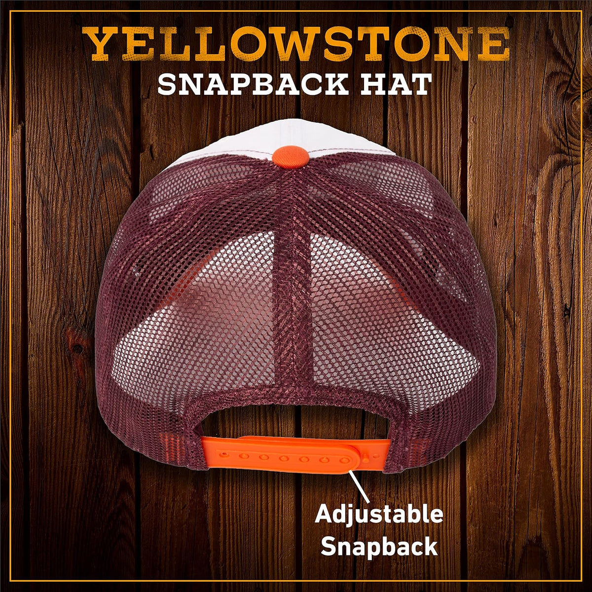 Concept One Yellowstone Trucker Hat, Mesh Adjustable Snapback Baseball Cap with Curved Brim Gorra de béisbol Unisex Adulto
