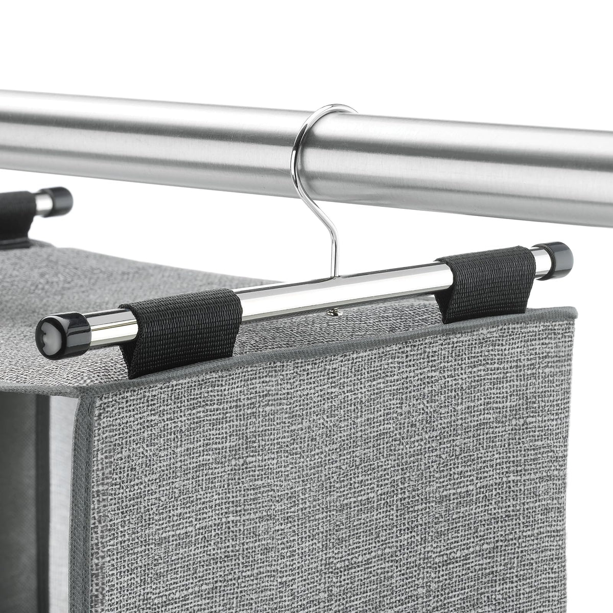 Whitmor Organizador de clóset de 2 Secciones, Color Gris